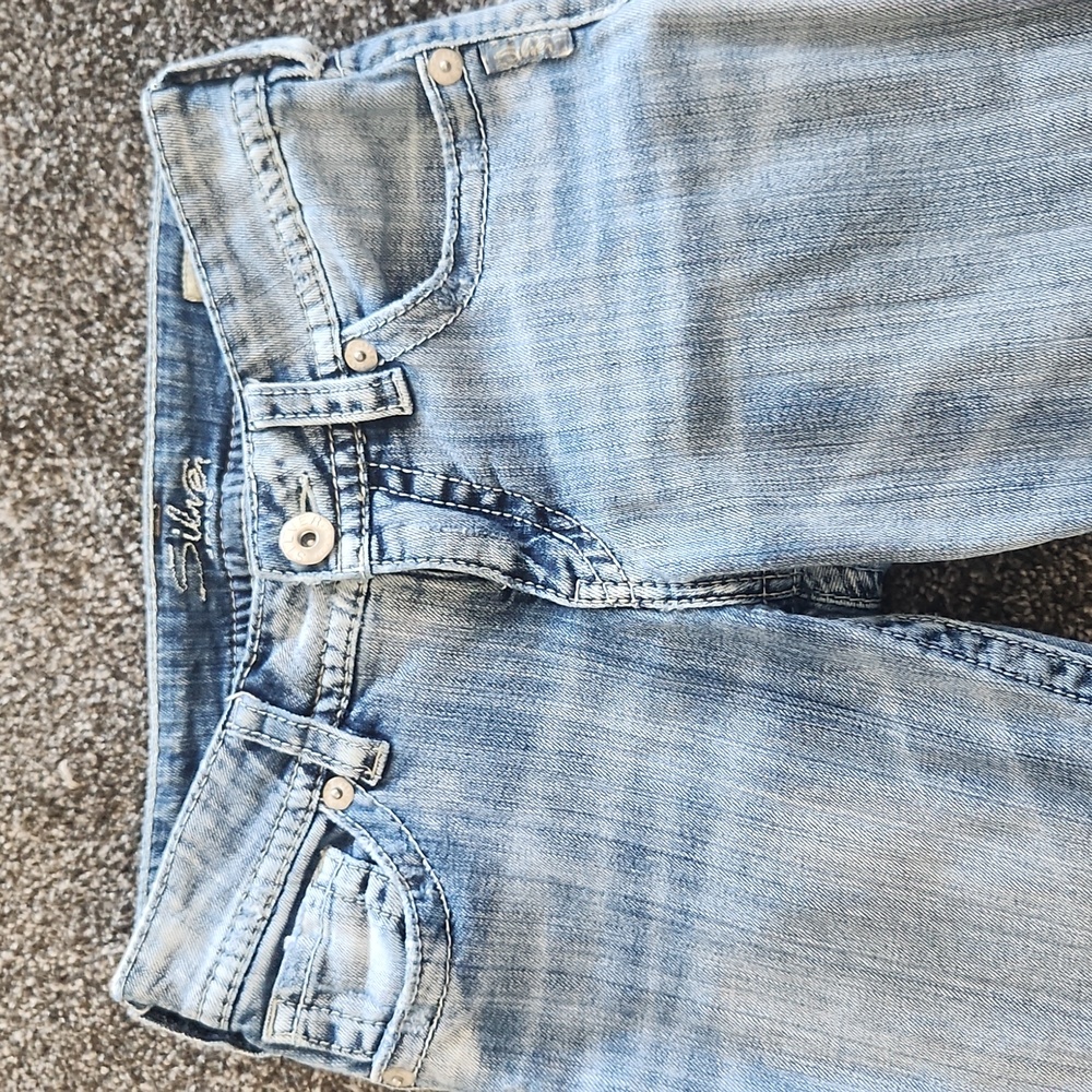Womens boot cut silver jeans style-suki